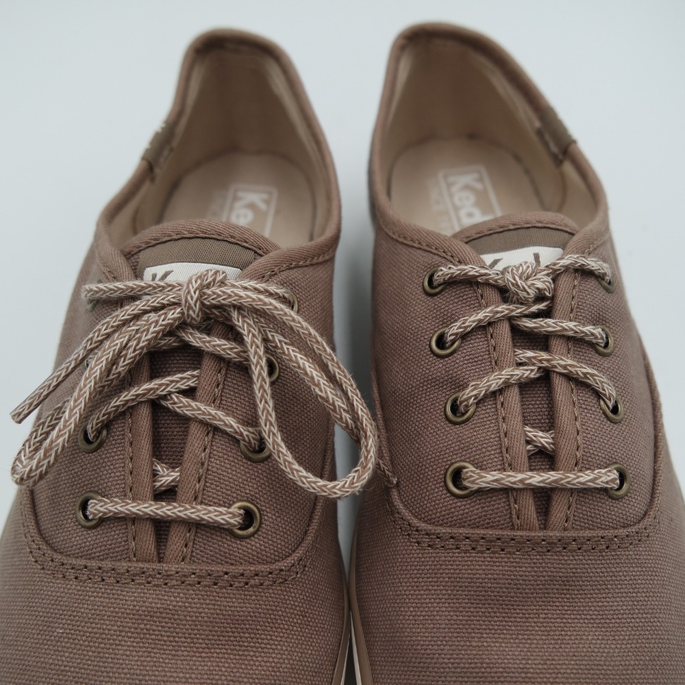 Keds Champion Taupe Brown Canvas Low Top Sneakers Ortholite Womens Size 7 - Picture 4 of 8